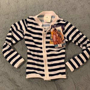 NWT gender neutral toddler full zip sun protective/swim shirt